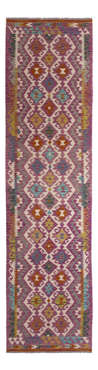 Tapis de couloir Tapis Kelim - Splash - 295 x 80 cm - multicolore