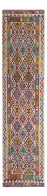 Tapis de couloir Tapis Kelim - Splash - 301 x 79 cm - multicolore
