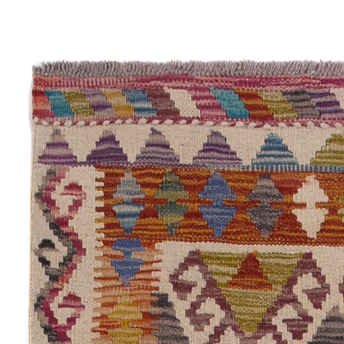 Tapis de couloir Tapis Kelim - Splash - 301 x 79 cm - multicolore