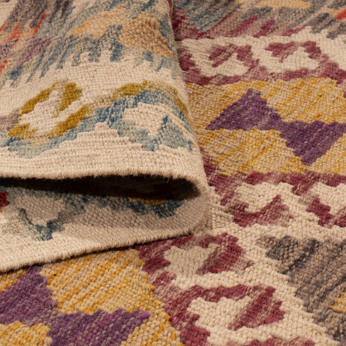 Tapis de couloir Tapis Kelim - Splash - 301 x 79 cm - multicolore