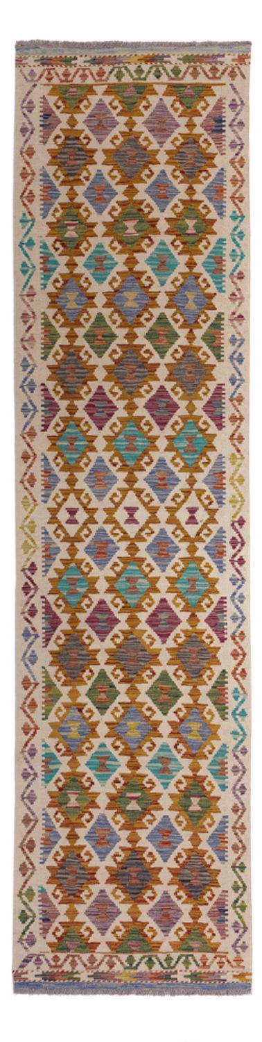Tapis de couloir Tapis Kelim - Splash - 301 x 81 cm - multicolore