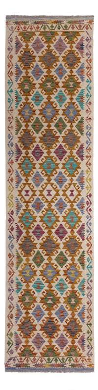 Tapis de couloir Tapis Kelim - Splash - 301 x 81 cm - multicolore