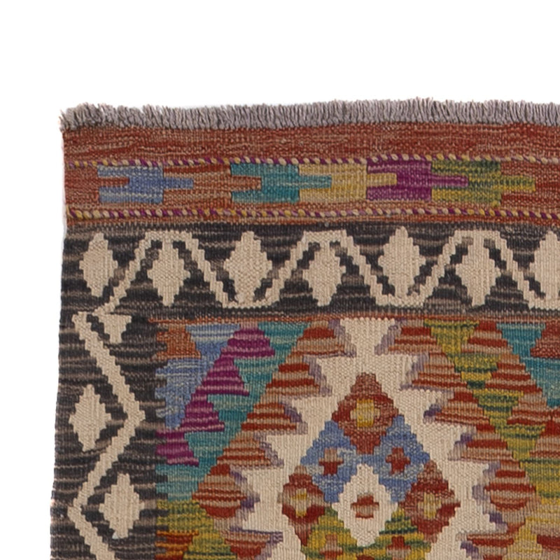 Tapis de couloir Tapis Kelim - Splash - 295 x 85 cm - multicolore