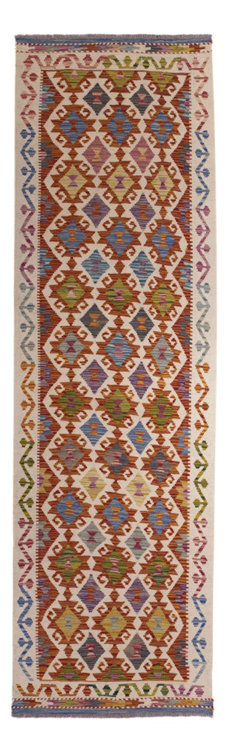 Tapis de couloir Tapis Kelim - Splash - 269 x 84 cm - multicolore