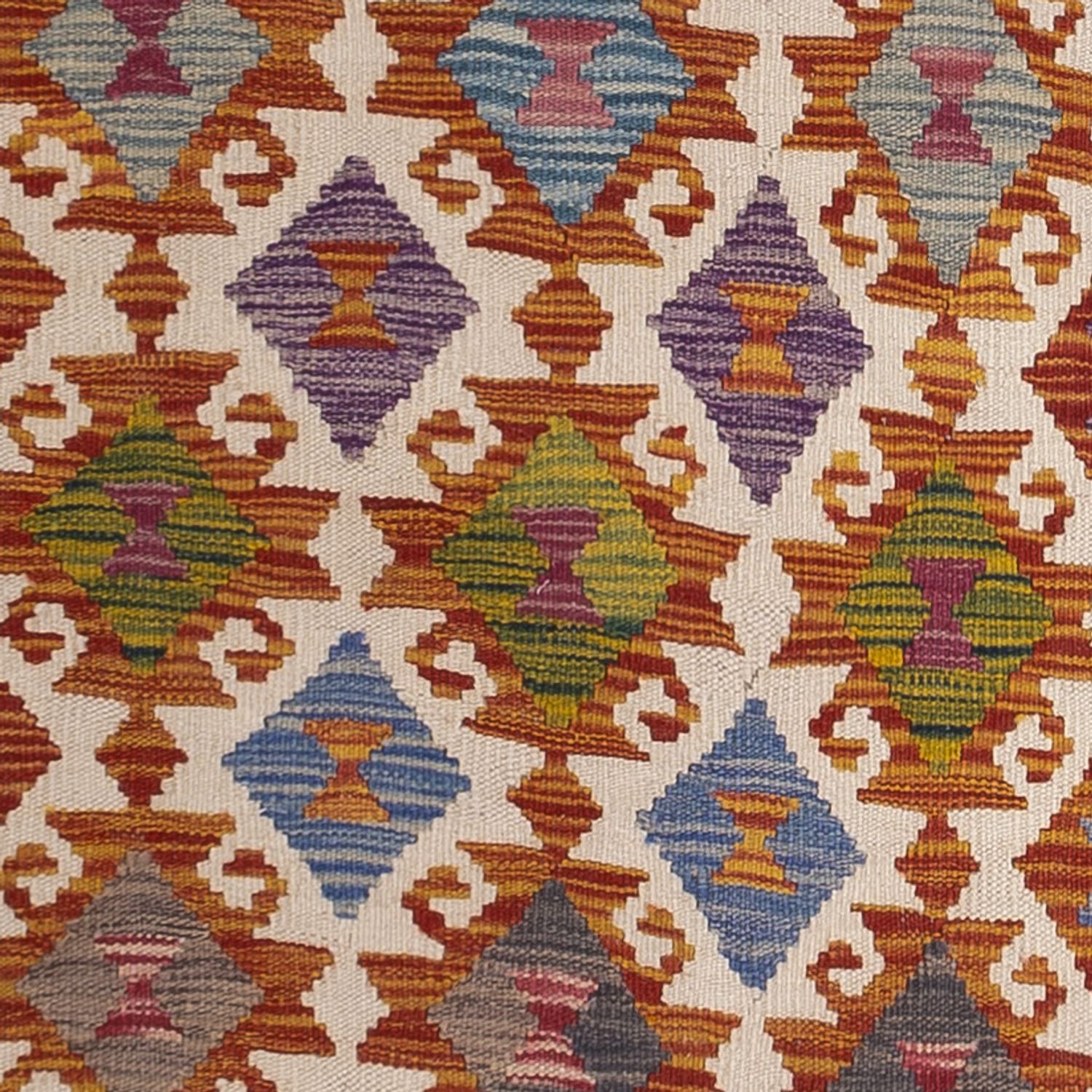 Tapis de couloir Tapis Kelim - Splash - 269 x 84 cm - multicolore