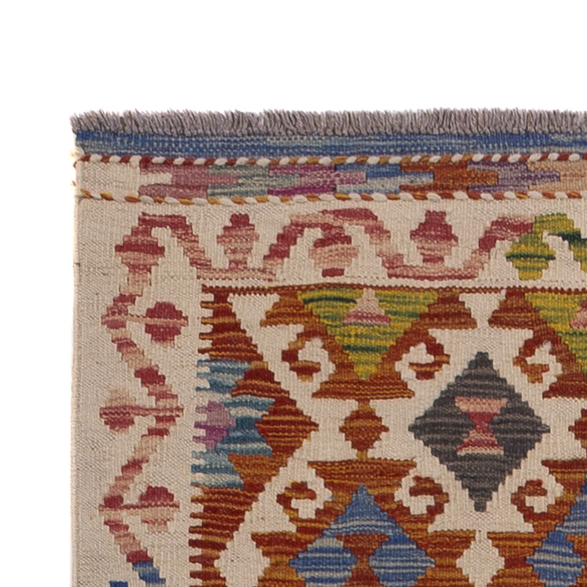 Tapis de couloir Tapis Kelim - Splash - 269 x 84 cm - multicolore