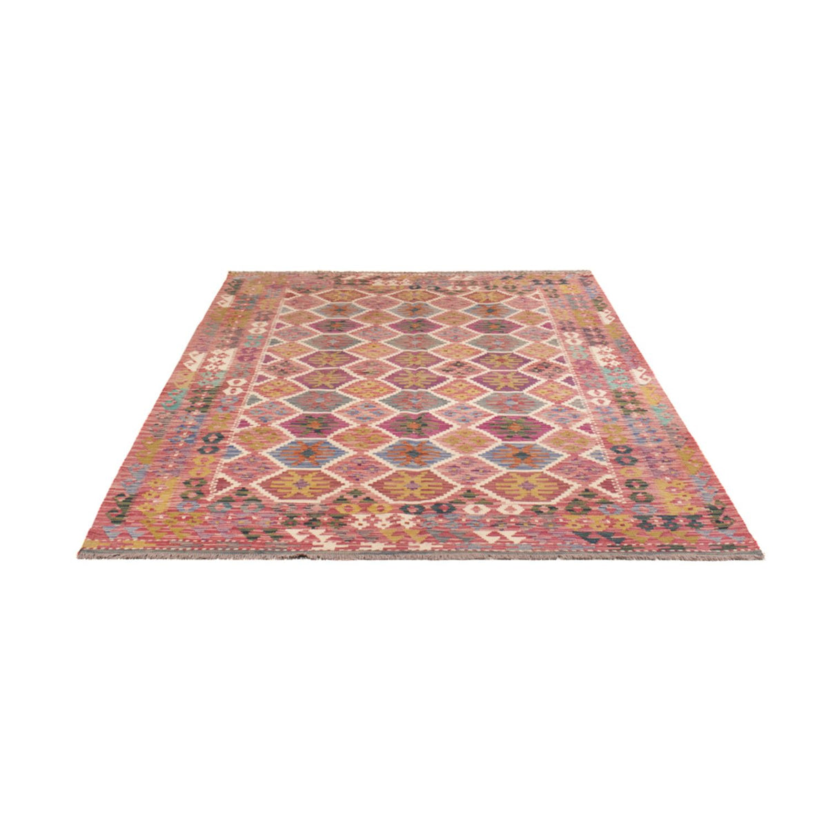 Tapis Kelim - Splash - 254 x 177 cm - multicolore