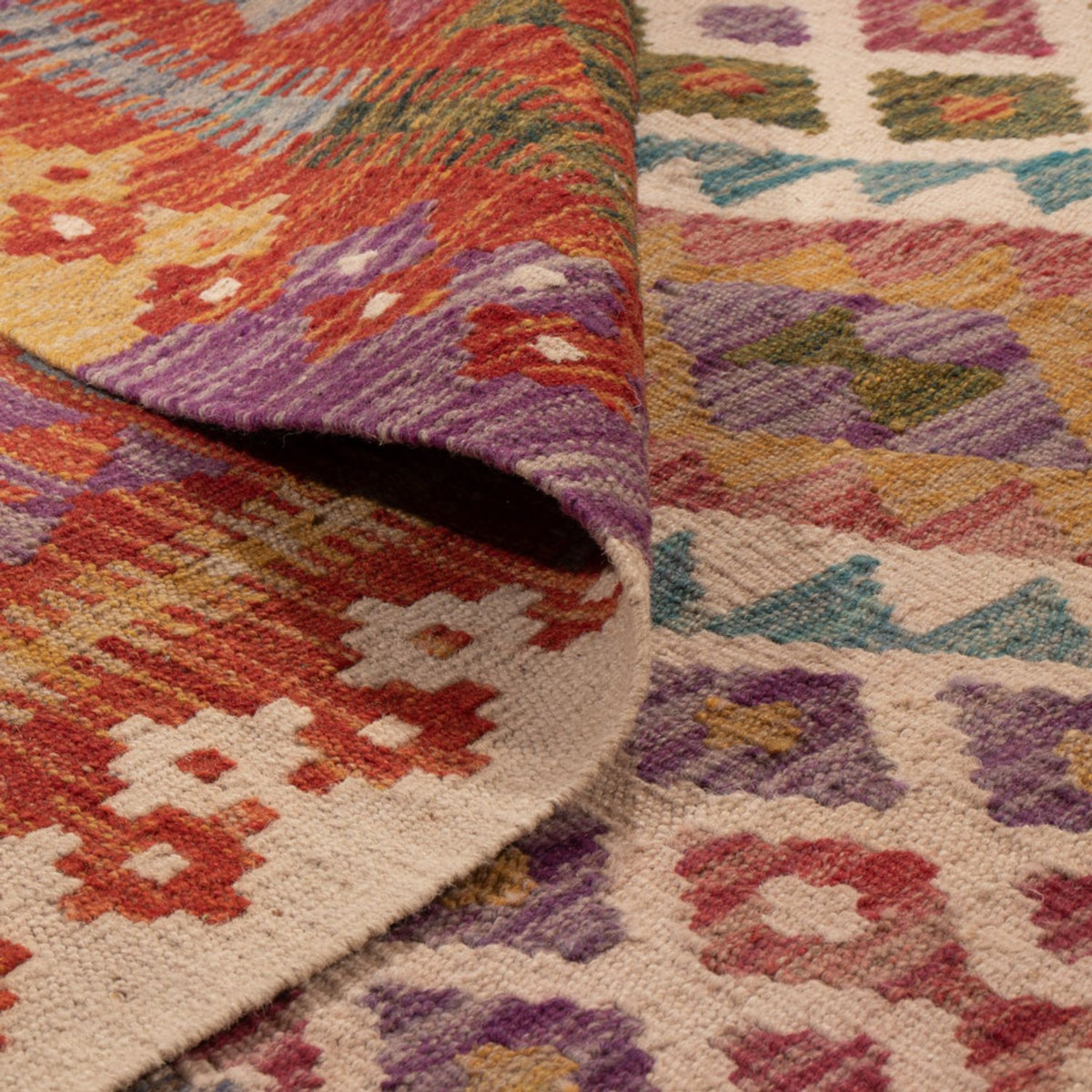 Tapis Kelim - Splash - 236 x 170 cm - multicolore