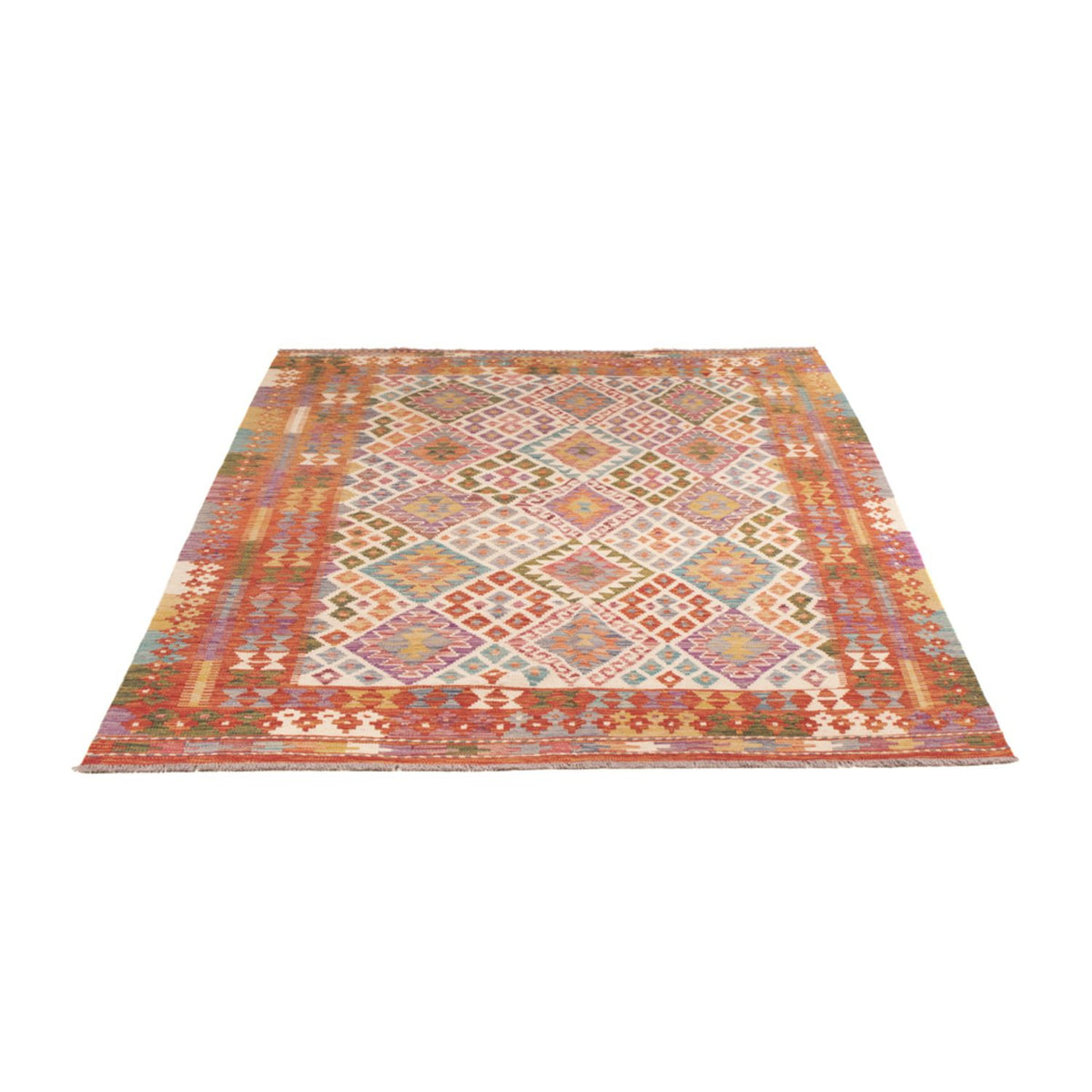 Tapis Kelim - Splash - 236 x 170 cm - multicolore