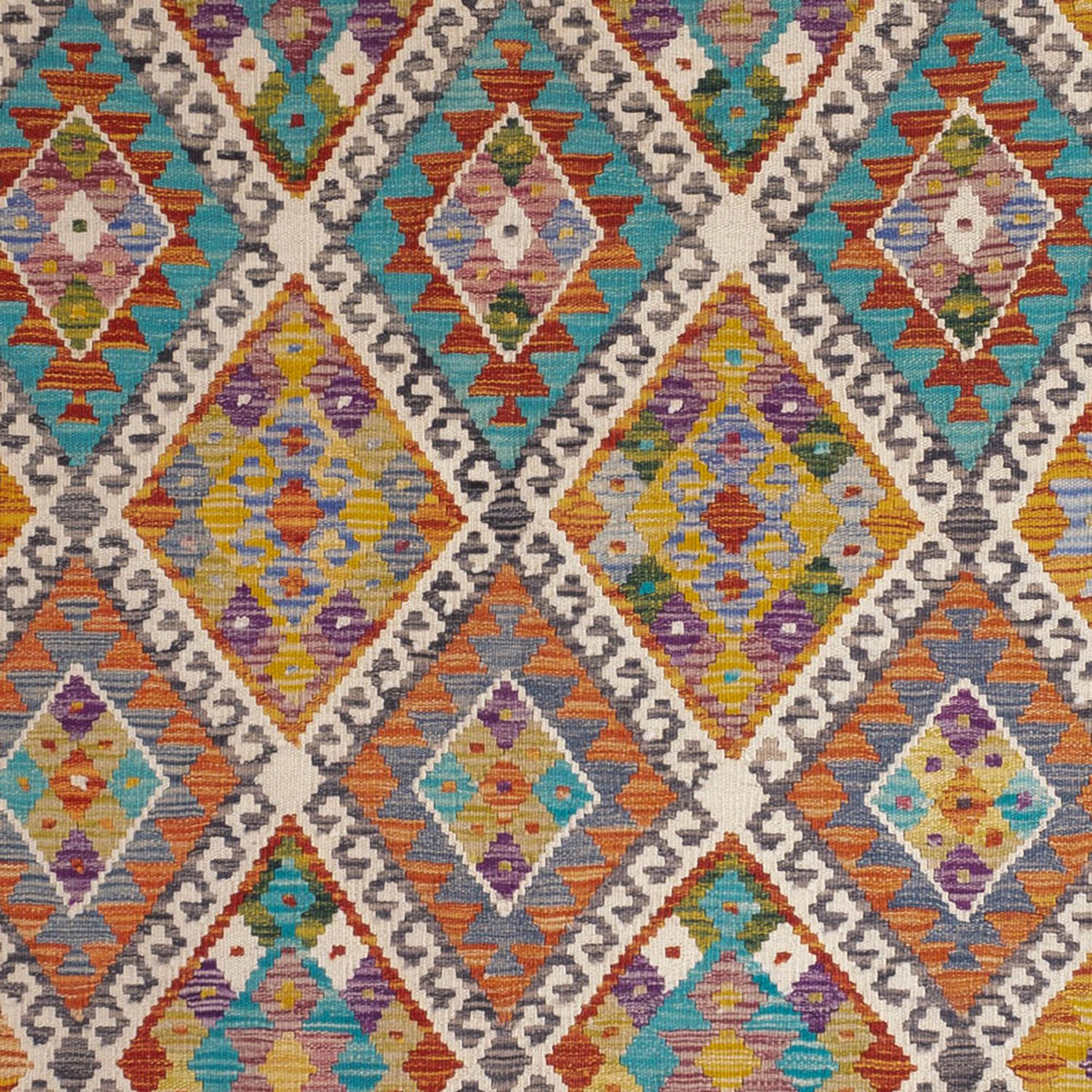 Tapis Kelim - Splash - 246 x 153 cm - multicolore