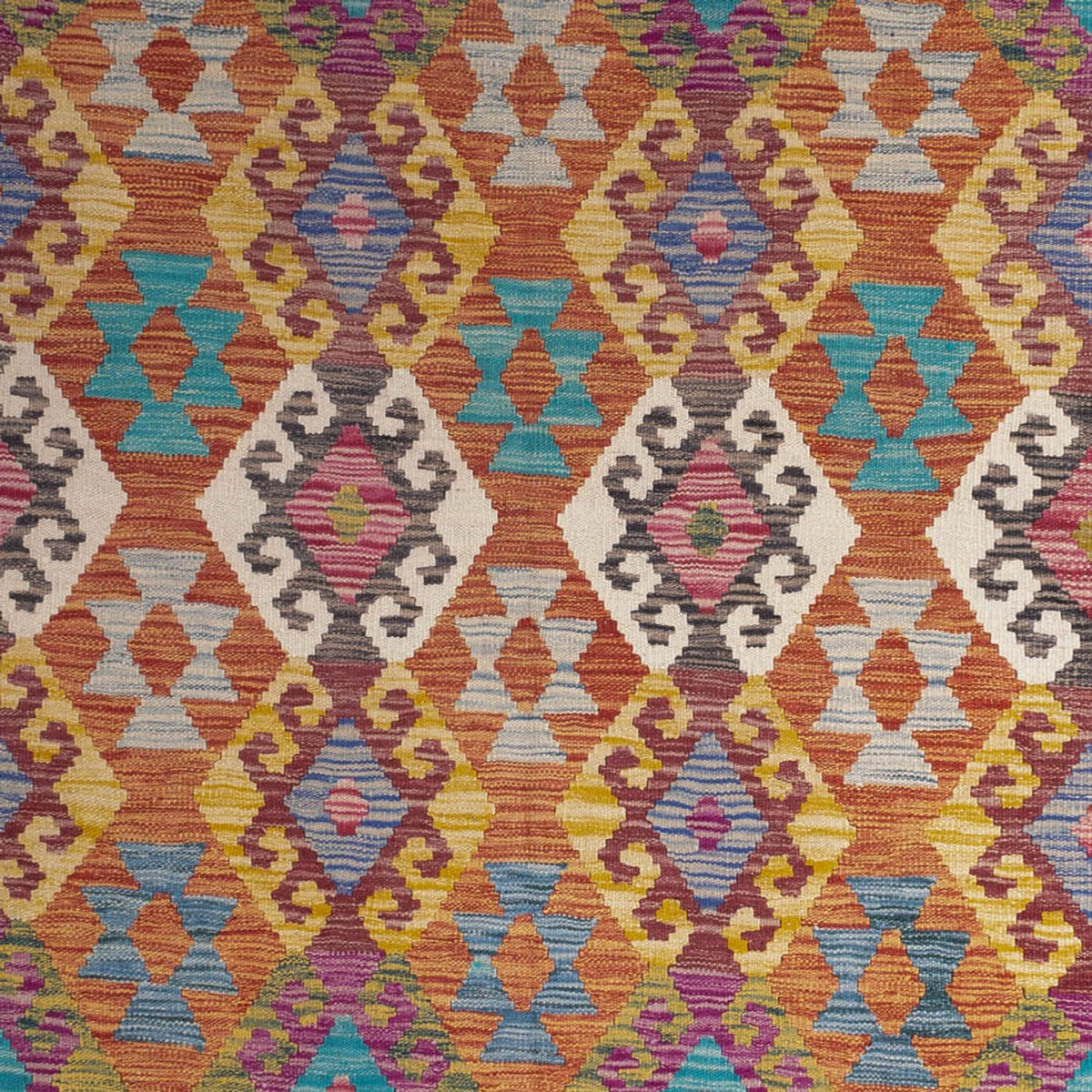 Tapis Kelim - Splash - 253 x 203 cm - multicolore