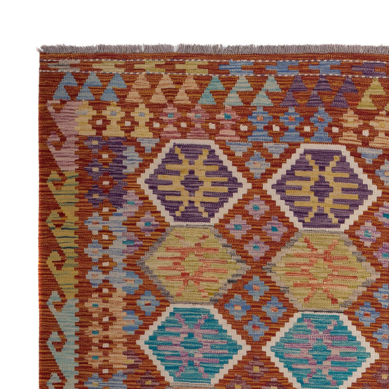 Tapis Kelim - Splash - 247 x 201 cm - multicolore