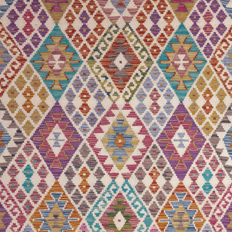 Tapis Kelim - Splash - 246 x 204 cm - multicolore