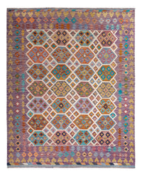 Tapis Kelim - Splash - 255 x 205 cm - multicolore