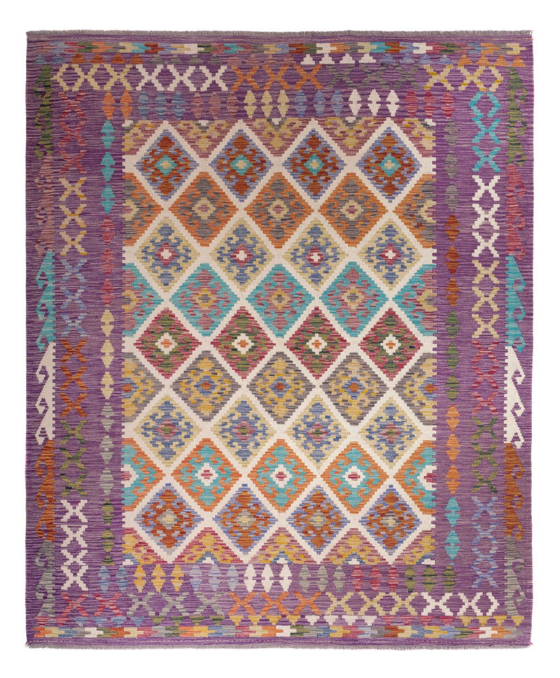 Tapis Kelim - Splash - 246 x 206 cm - multicolore