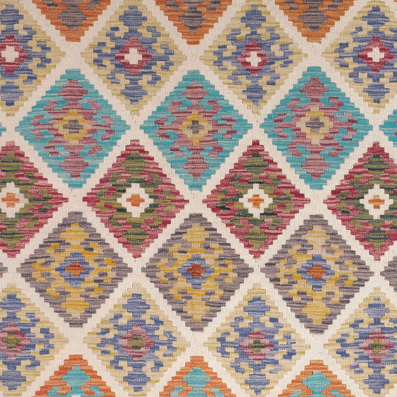 Tapis Kelim - Splash - 246 x 206 cm - multicolore