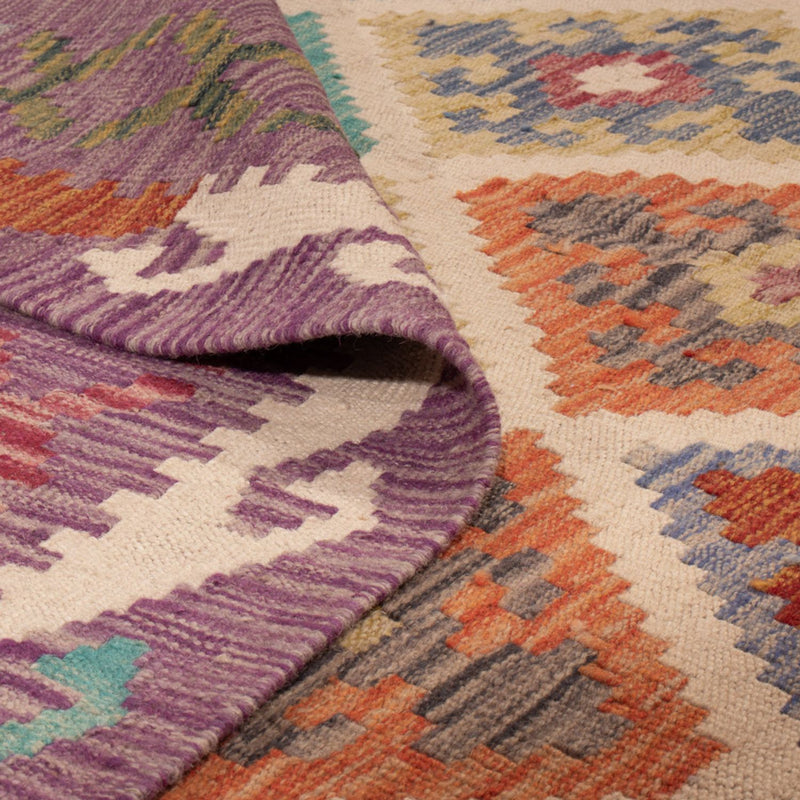 Tapis Kelim - Splash - 246 x 206 cm - multicolore