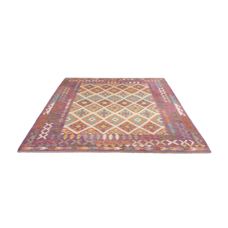 Tapis Kelim - Splash - 246 x 206 cm - multicolore