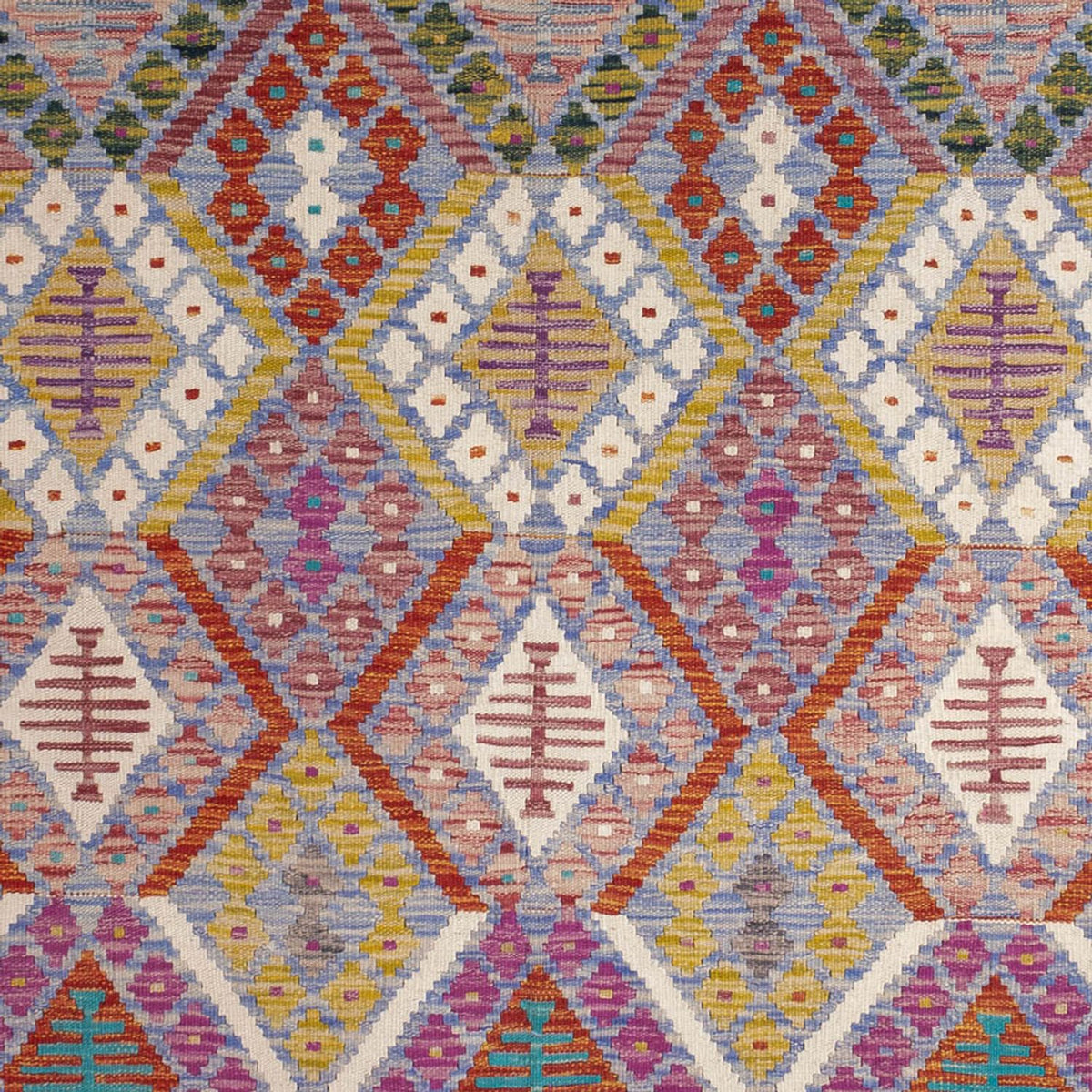 Tapis Kelim - Splash - 250 x 191 cm - multicolore