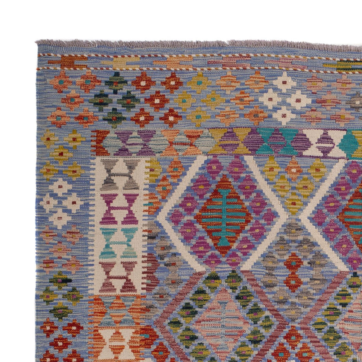 Tapis Kelim - Splash - 250 x 191 cm - multicolore