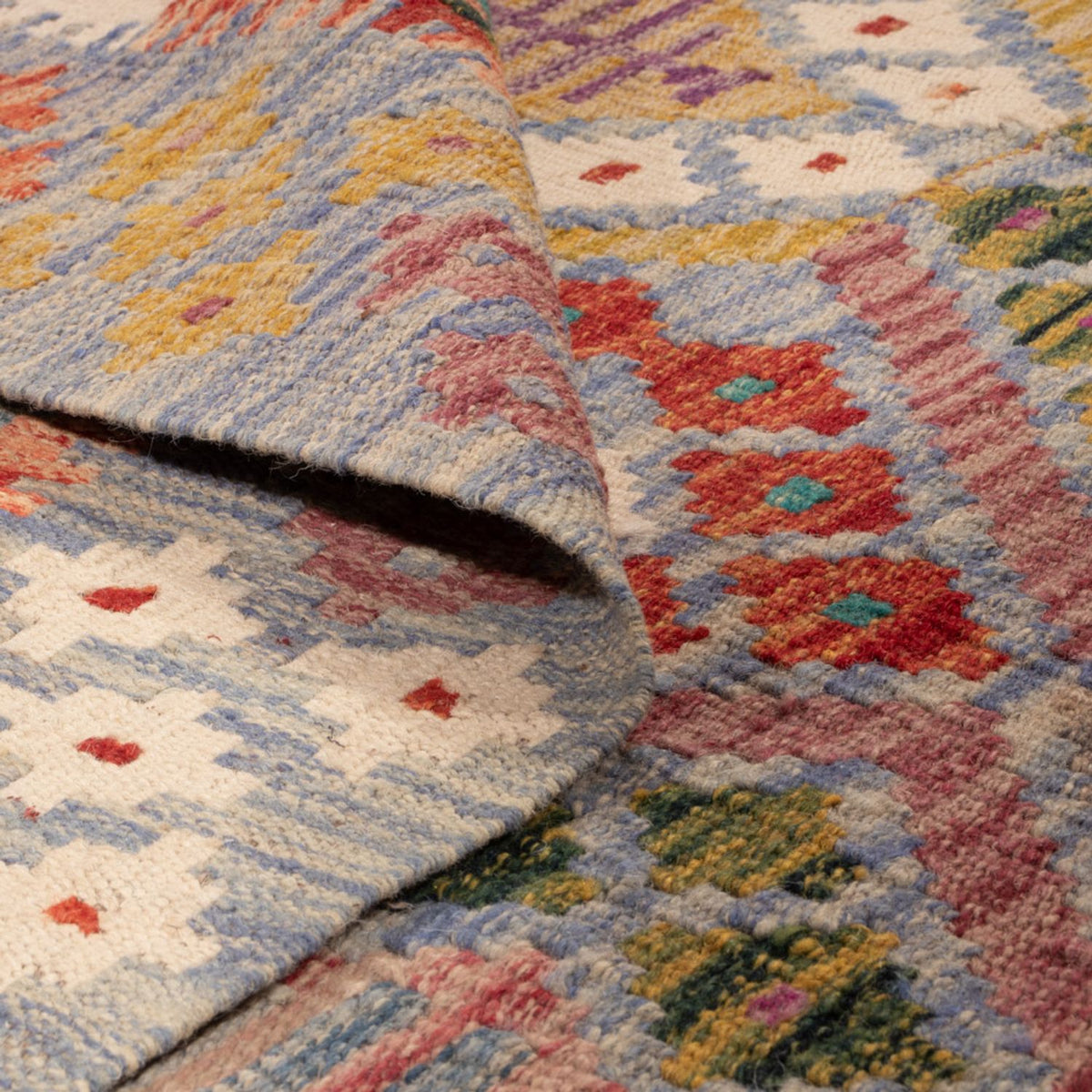 Tapis Kelim - Splash - 250 x 191 cm - multicolore