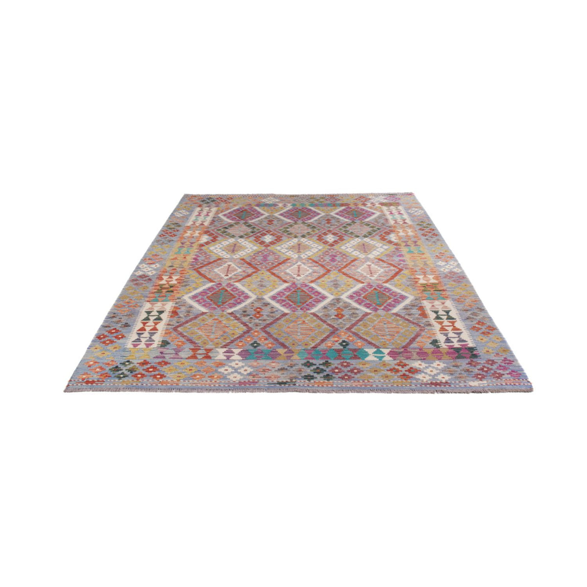 Tapis Kelim - Splash - 250 x 191 cm - multicolore