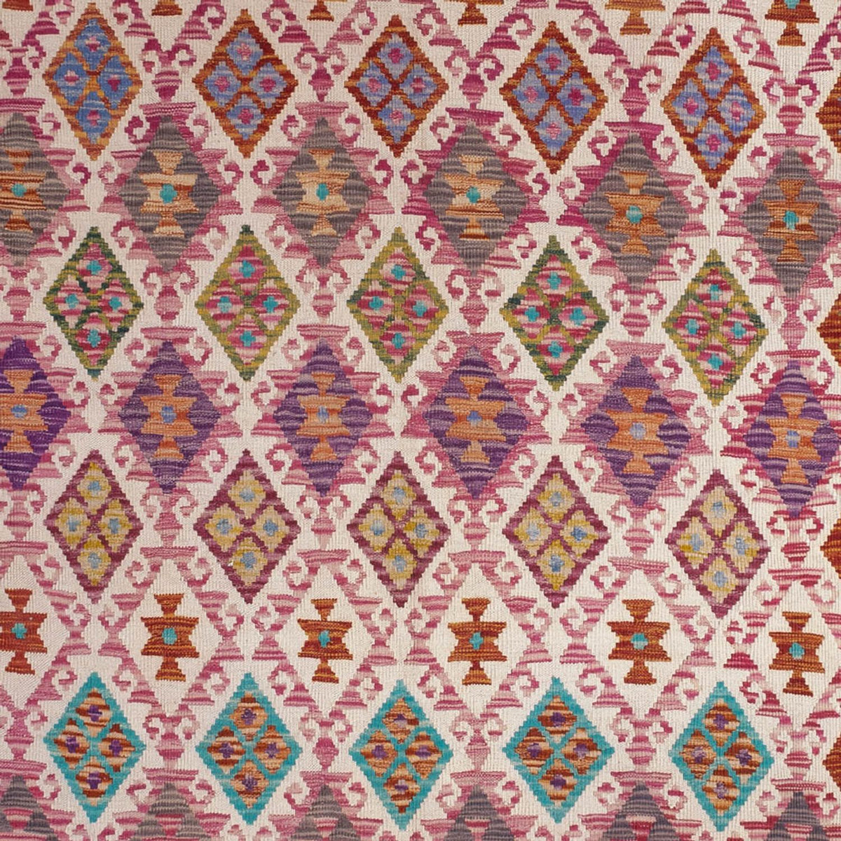 Tapis Kelim - Splash - 308 x 215 cm - multicolore