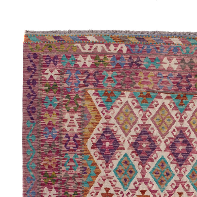 Tapis Kelim - Splash - 308 x 215 cm - multicolore