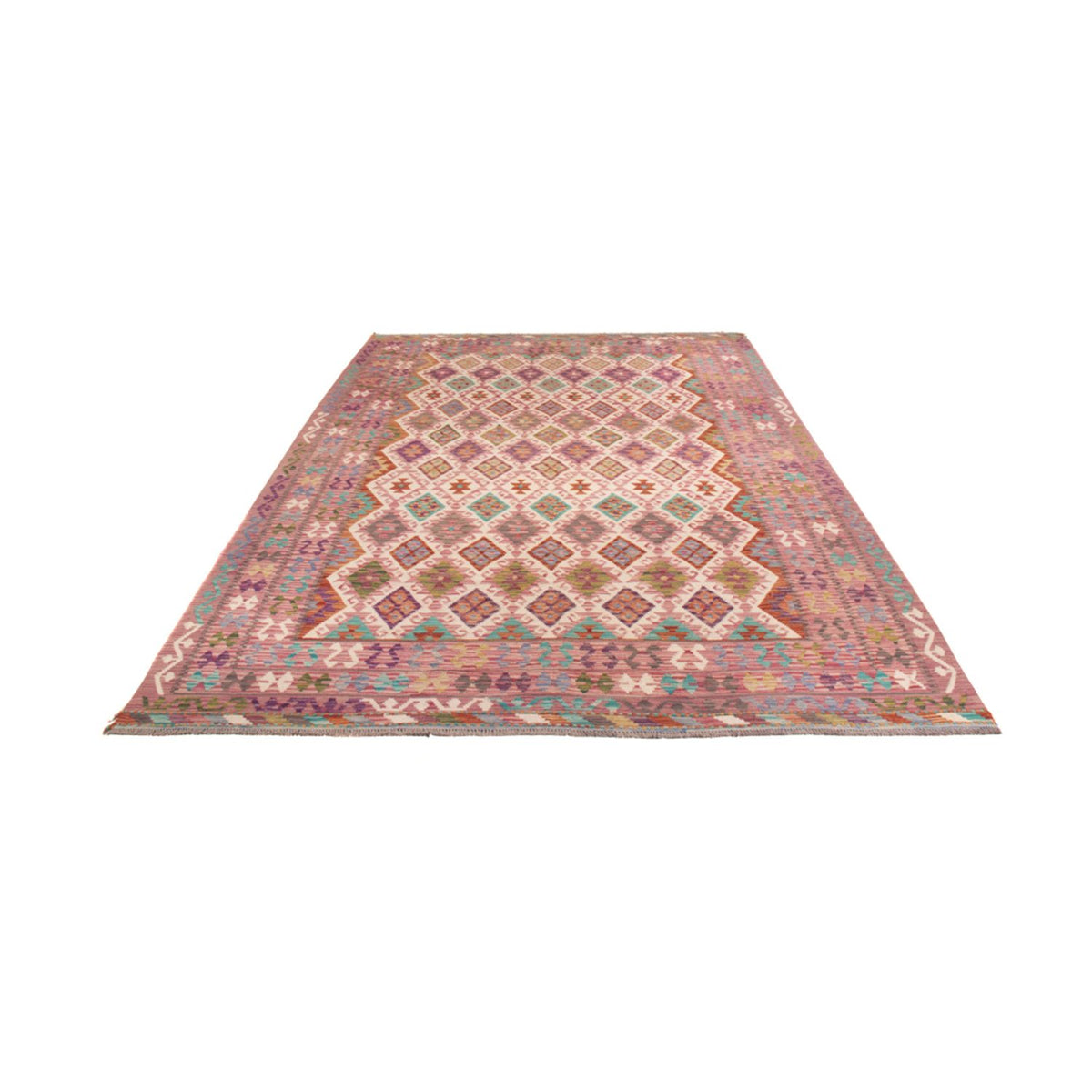 Tapis Kelim - Splash - 308 x 215 cm - multicolore