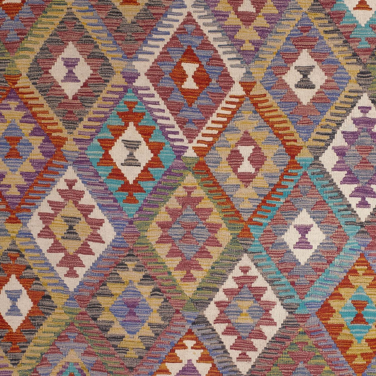 Tapis Kelim - Splash - 299 x 200 cm - multicolore