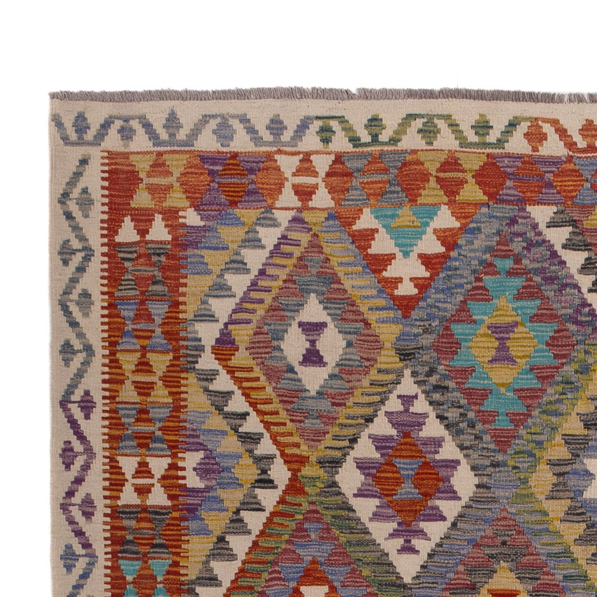 Tapis Kelim - Splash - 299 x 200 cm - multicolore