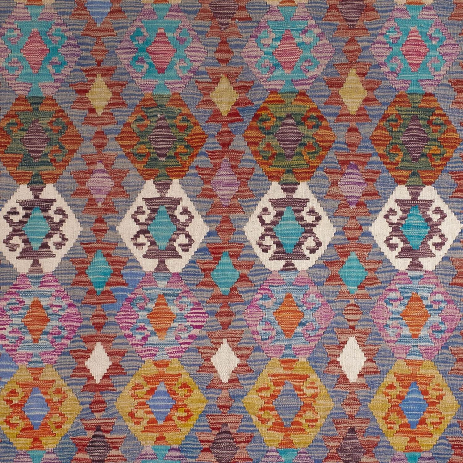 Tapis Kelim - Splash - 301 x 201 cm - multicolore