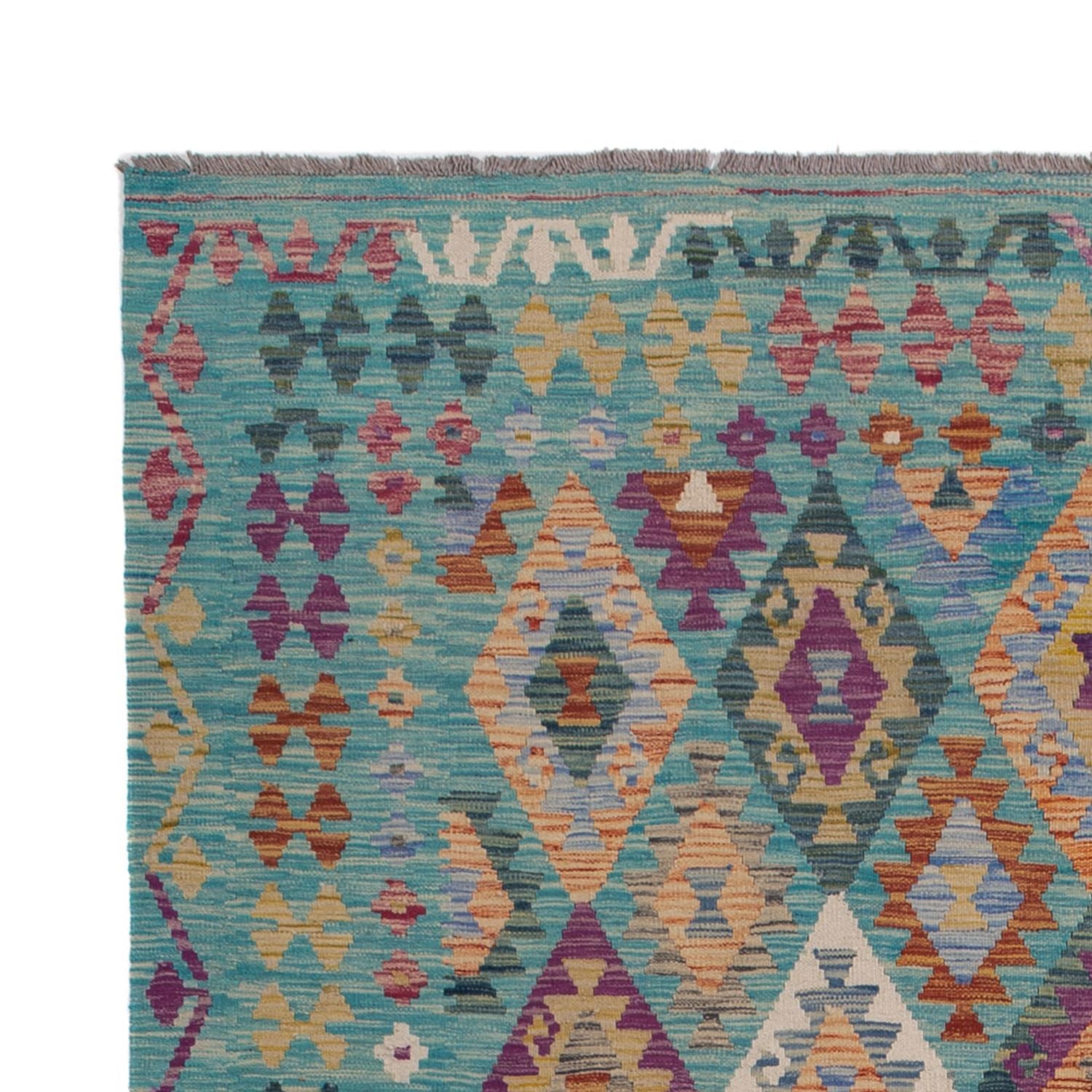 Tapis Kelim - Splash - 297 x 204 cm - multicolore