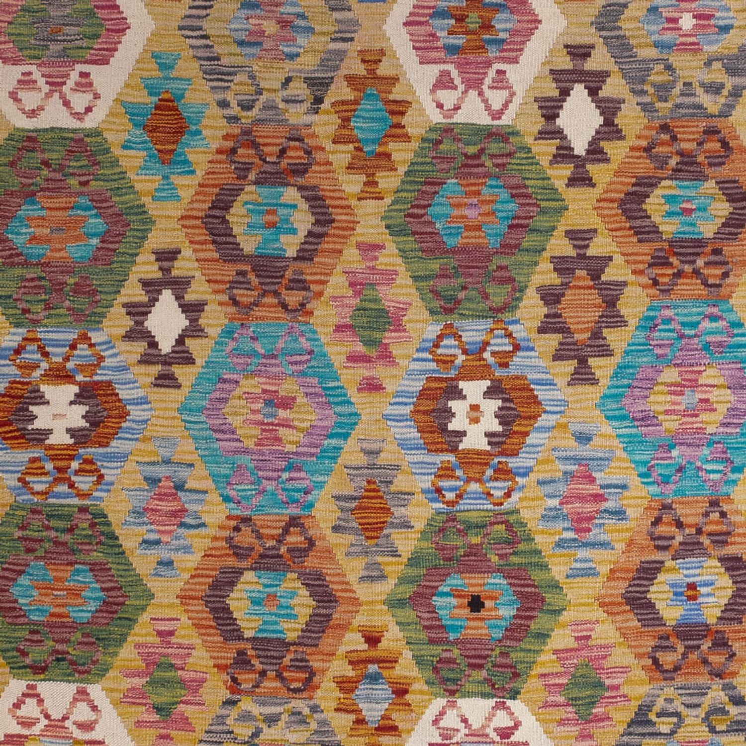 Tapis Kelim - Splash - 306 x 208 cm - multicolore