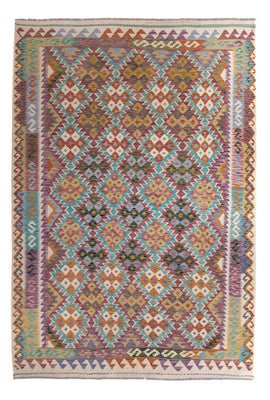 Tapis Kelim - Splash - 285 x 195 cm - multicolore