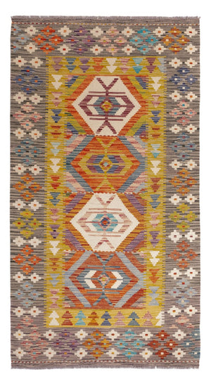 Tapis de couloir Tapis Kelim - Splash - 192 x 101 cm - multicolore