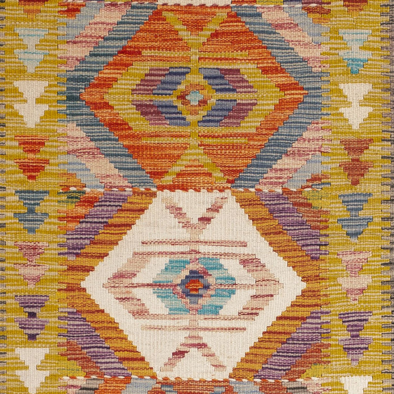 Tapis de couloir Tapis Kelim - Splash - 192 x 101 cm - multicolore
