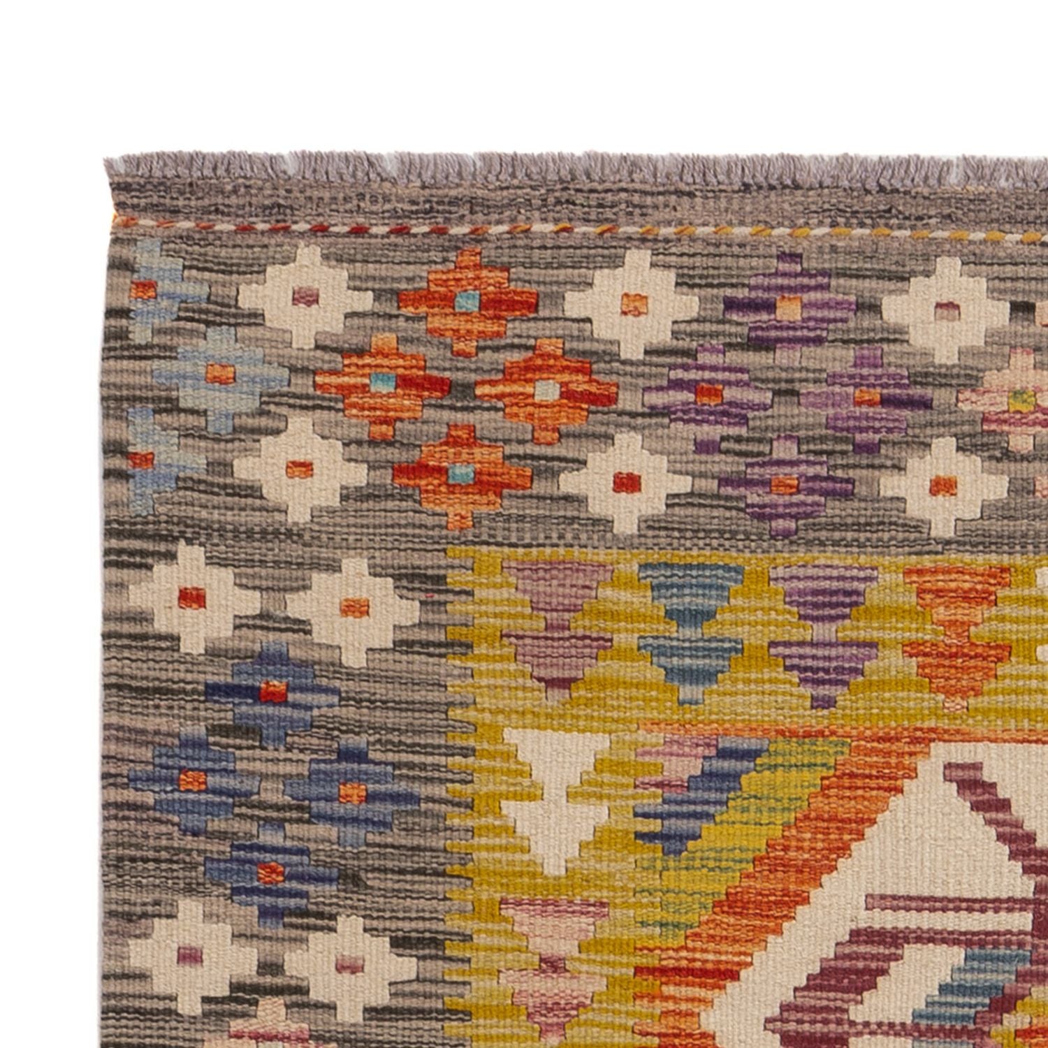Tapis de couloir Tapis Kelim - Splash - 192 x 101 cm - multicolore