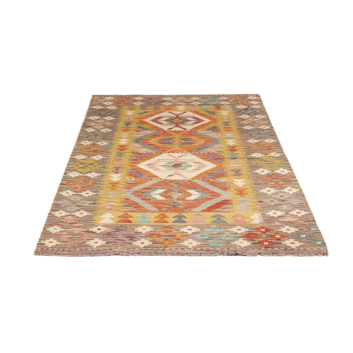 Tapis de couloir Tapis Kelim - Splash - 192 x 101 cm - multicolore
