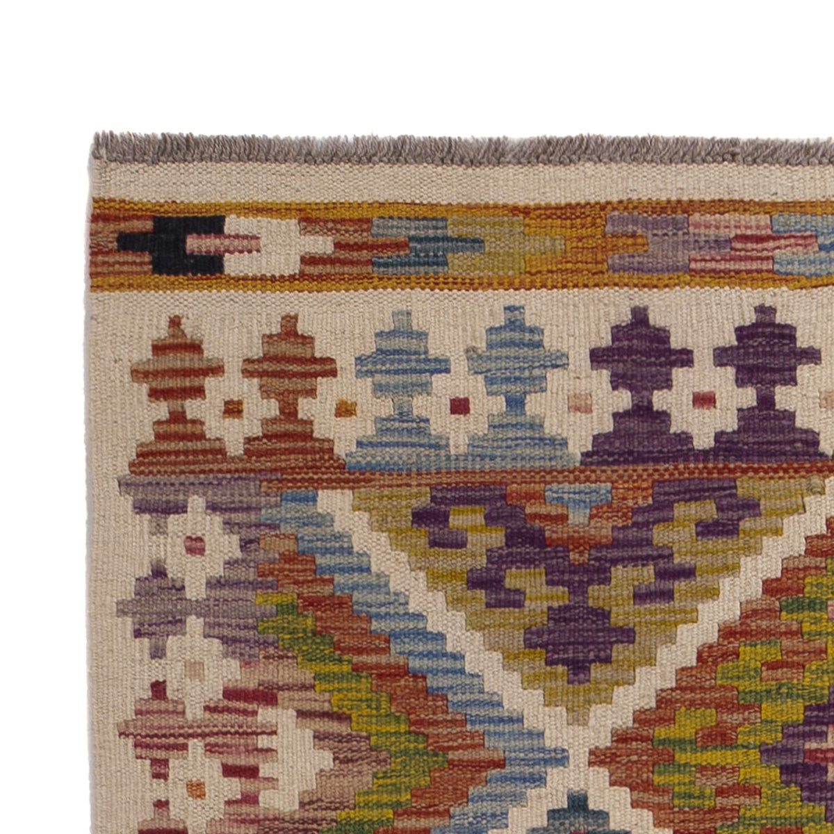 Tapis de couloir Tapis Kelim - Splash - 195 x 95 cm - multicolore