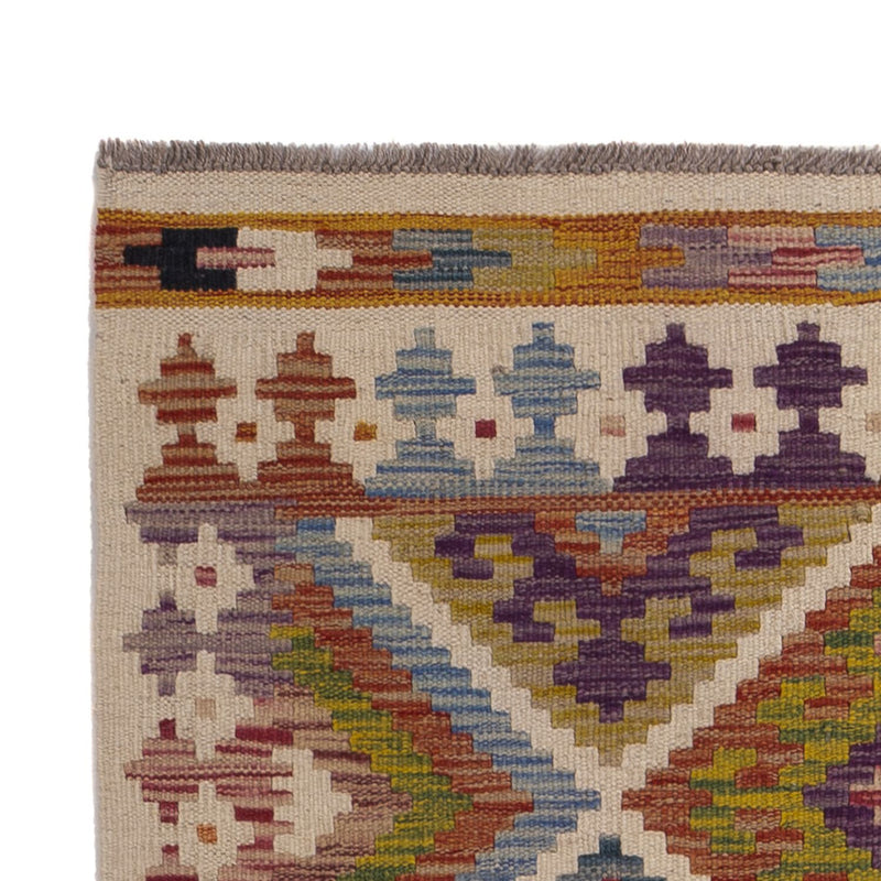 Tapis de couloir Tapis Kelim - Splash - 195 x 95 cm - multicolore