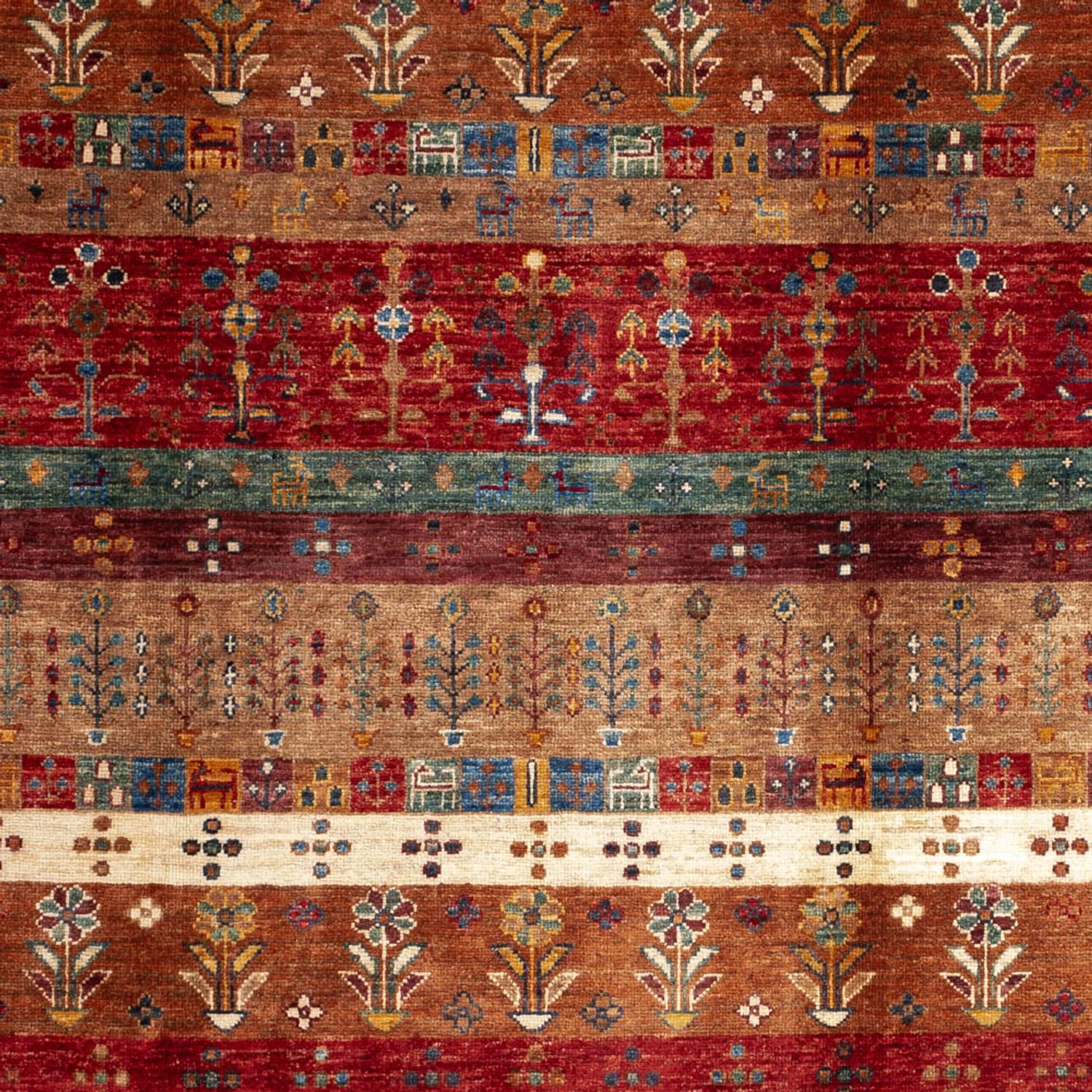 Tapis Gabbeh - Loribaft Persan - 250 x 173 cm - multicolore