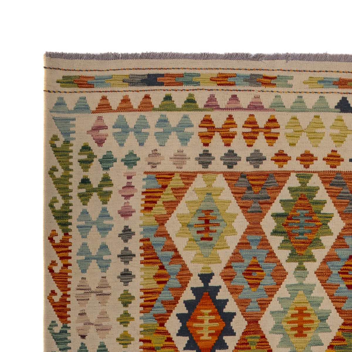 Tapis Kelim - Splash - 298 x 210 cm - multicolore