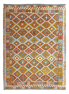 Tapis Kelim - Splash - 238 x 178 cm - multicolore