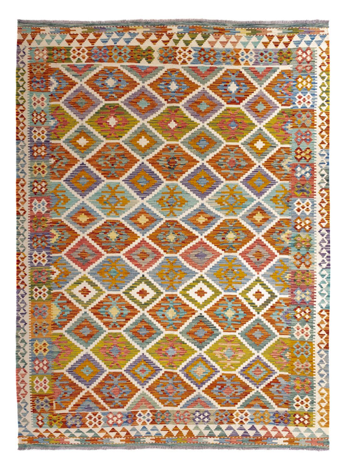 Tapis Kelim - Splash - 238 x 178 cm - multicolore
