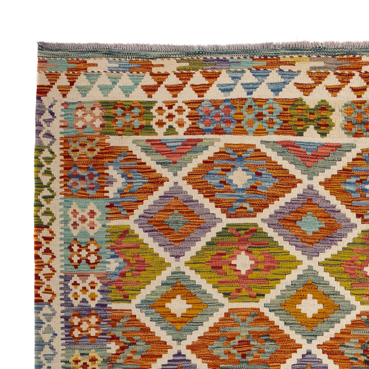 Tapis Kelim - Splash - 238 x 178 cm - multicolore