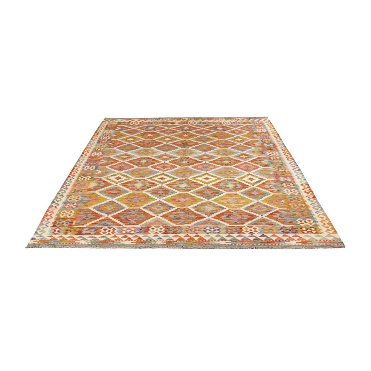 Tapis Kelim - Splash - 238 x 178 cm - multicolore