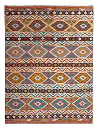 Tapis Kelim - Splash - 198 x 152 cm - multicolore