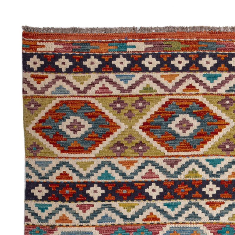 Tapis Kelim - Splash - 198 x 152 cm - multicolore