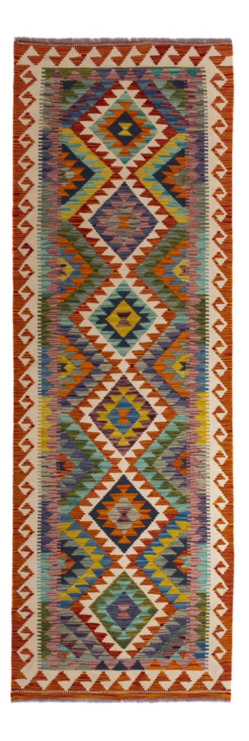 Tapis de couloir Tapis Kelim - Splash - 233 x 87 cm - multicolore